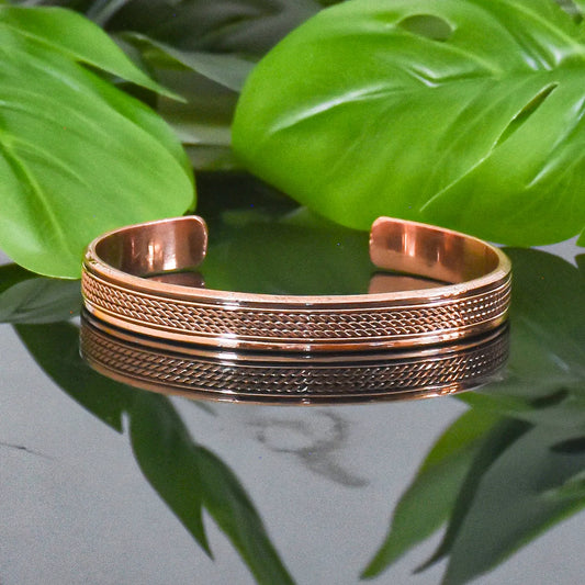 3 Thin Spiral Wire Copper Kada  By Reshamm