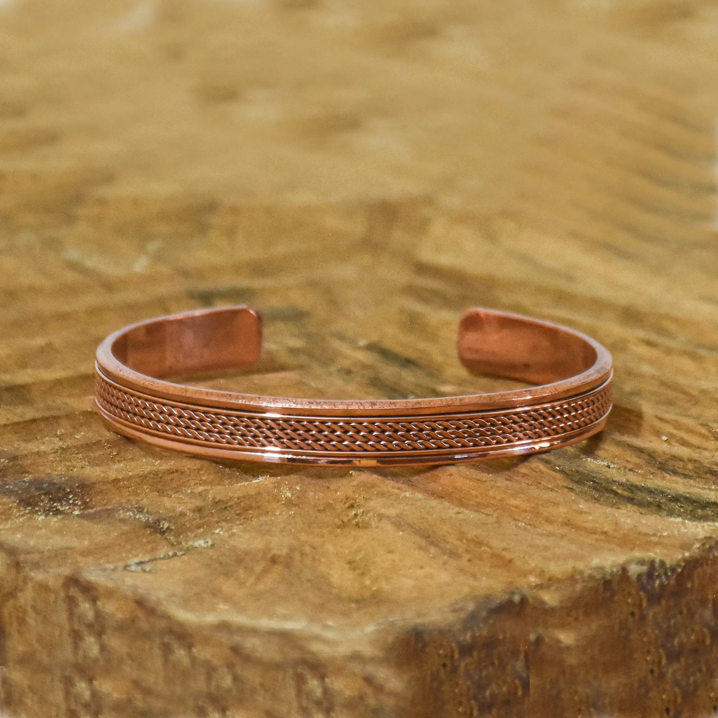 3 Thin Spiral Wire Copper Kada  By Reshamm