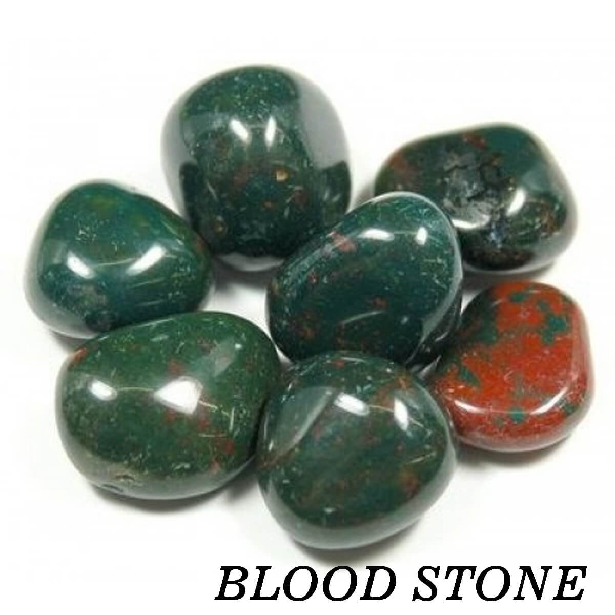 Bloodstone Tumble Stone 5 Pcs, Crystal Green Bloodstone Gemstone Pebble for Asymmetrical Crystal Stone