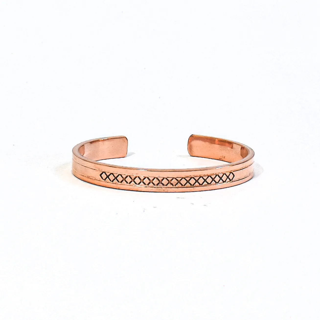 Cross Design Copper Kada By Reshamm