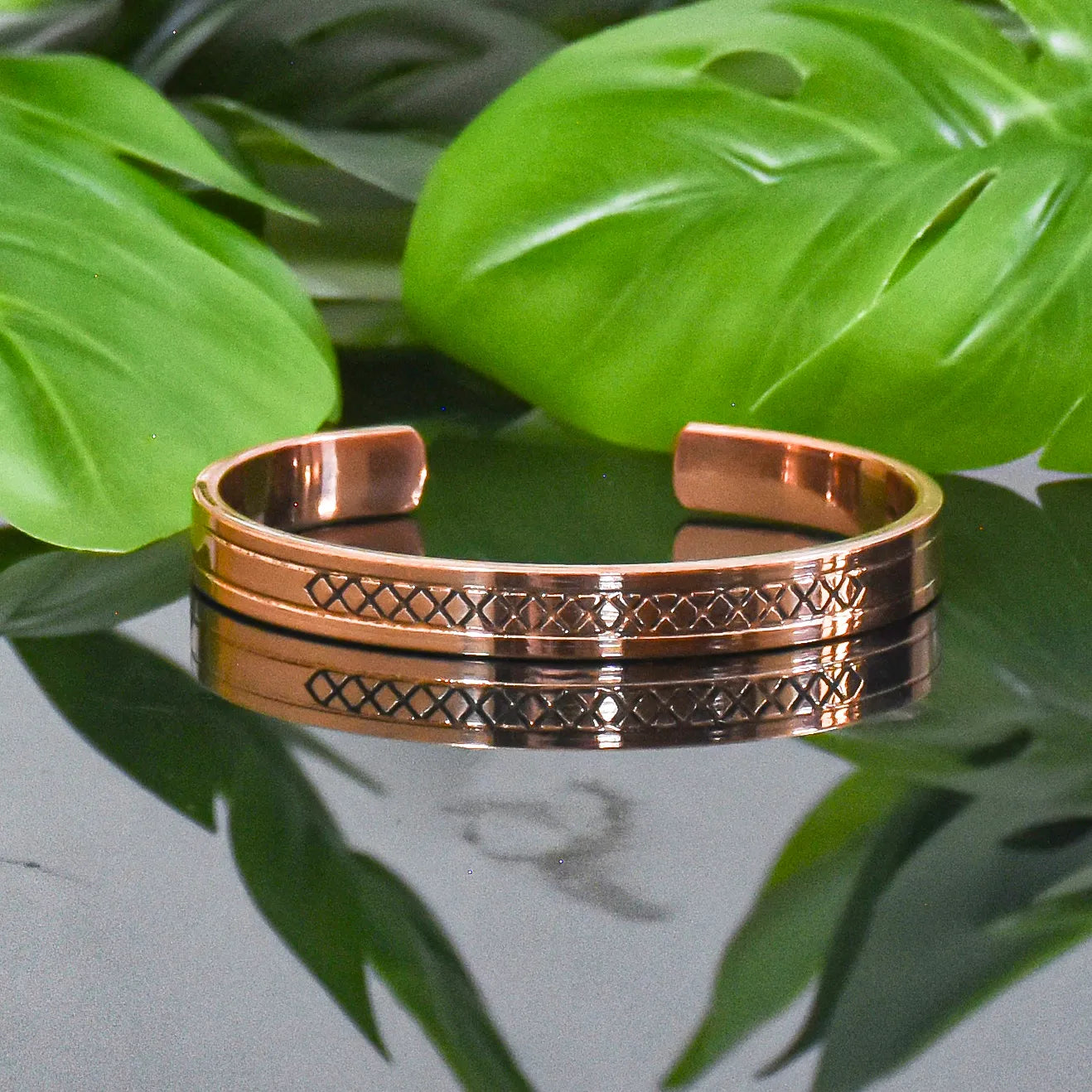 Cross Design Copper Kada By Reshamm