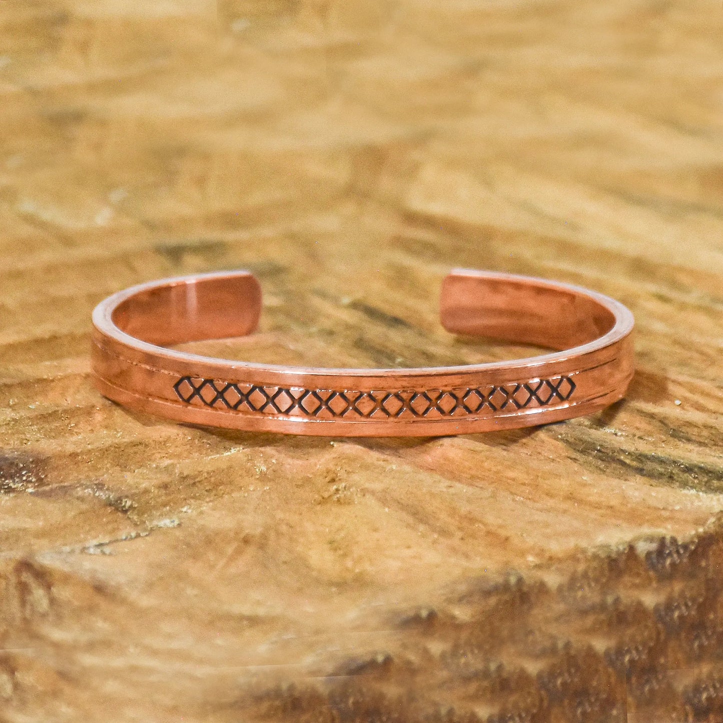 Cross Design Copper Kada By Reshamm