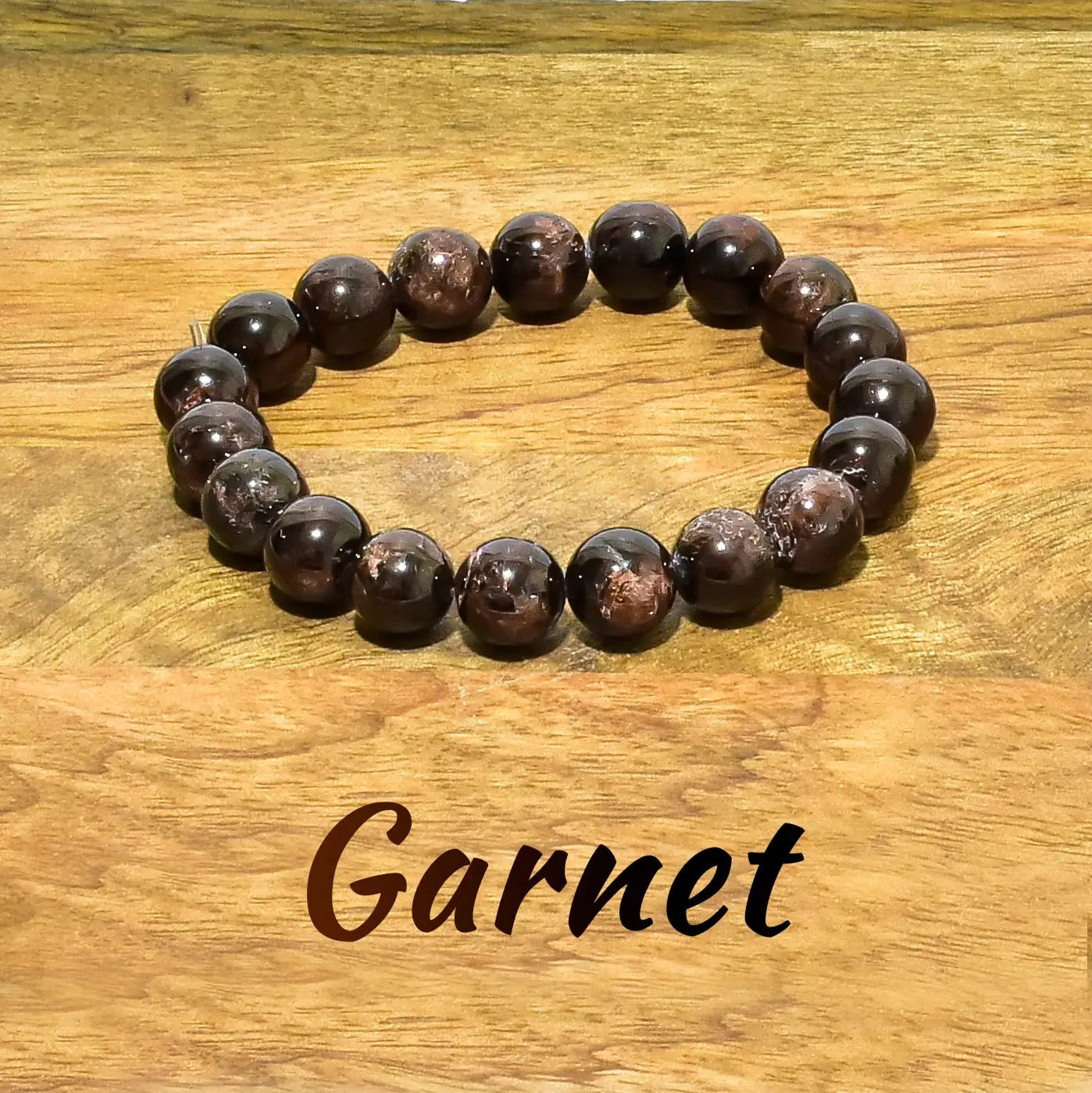 Garnet Unisex Natural Crystal Stone Bracelet