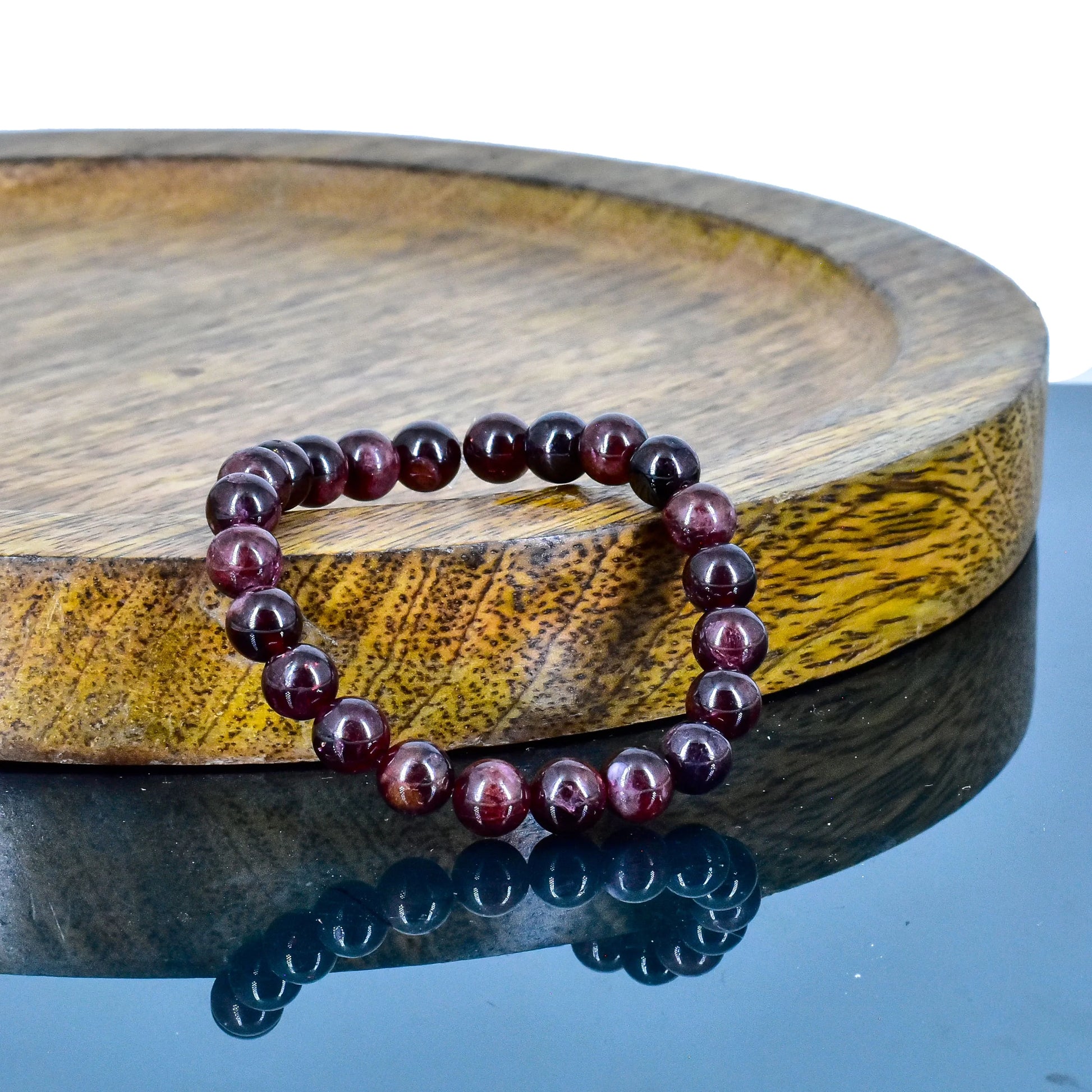 Garnet Unisex Natural Crystal Stone Bracelet