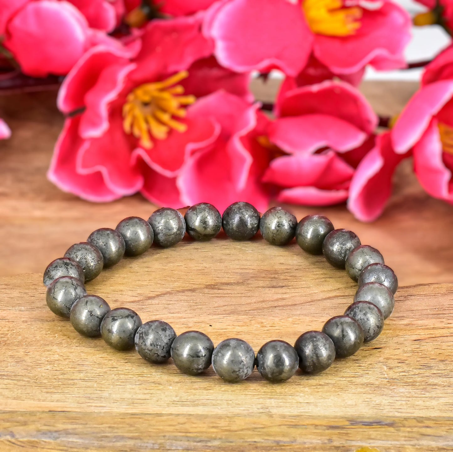 Pyrite Premium Natural Crystal Stone Bracelet for Positive Energy