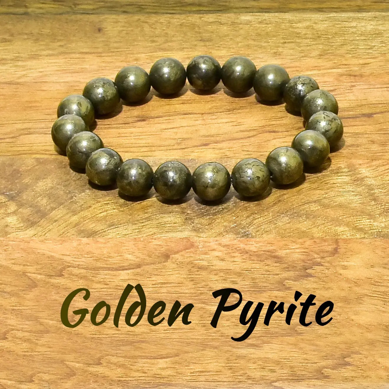 Golden Pyrite Unisex Natural Crystal Stone Bracelet