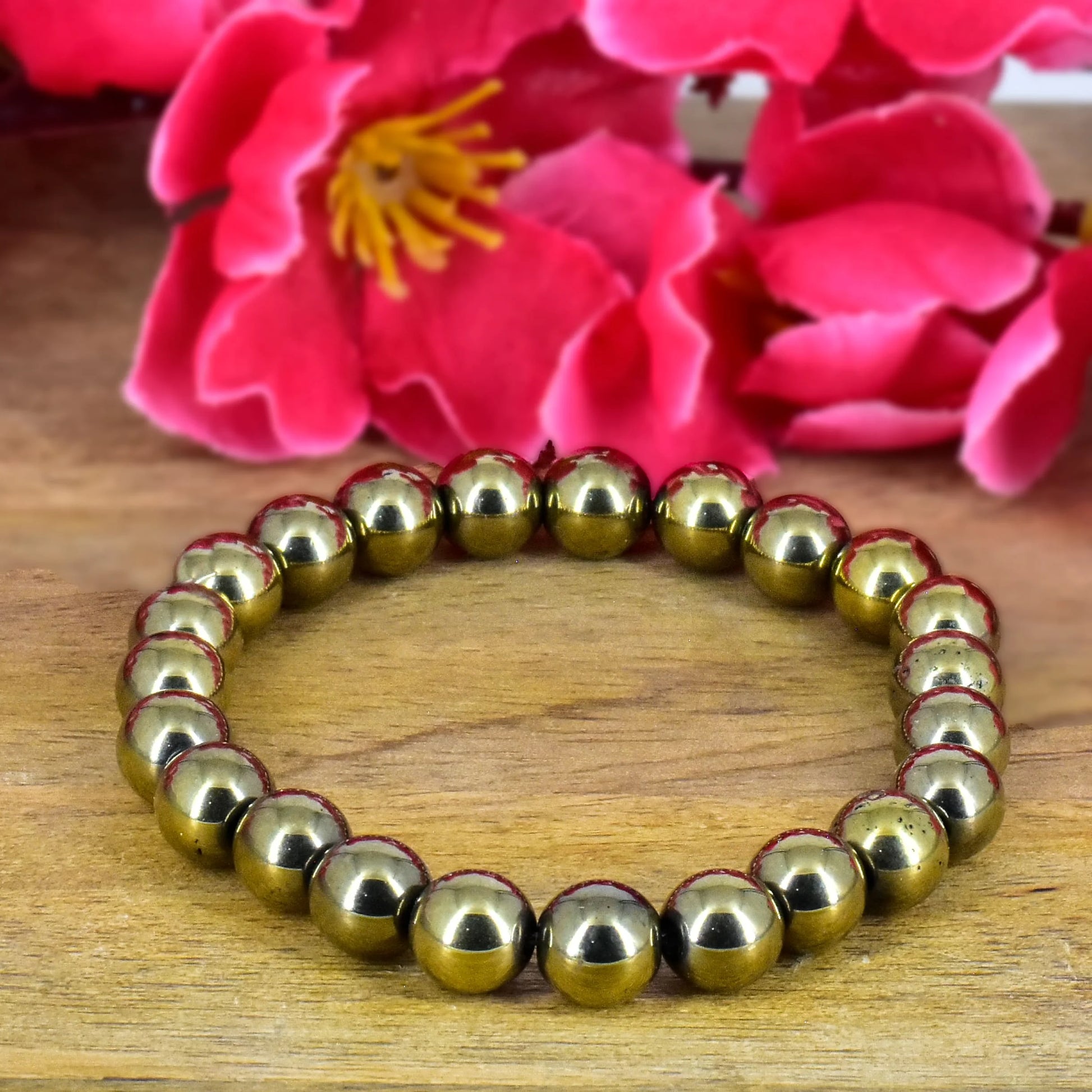 Golden Pyrite Unisex Natural Crystal Stone Bracelet