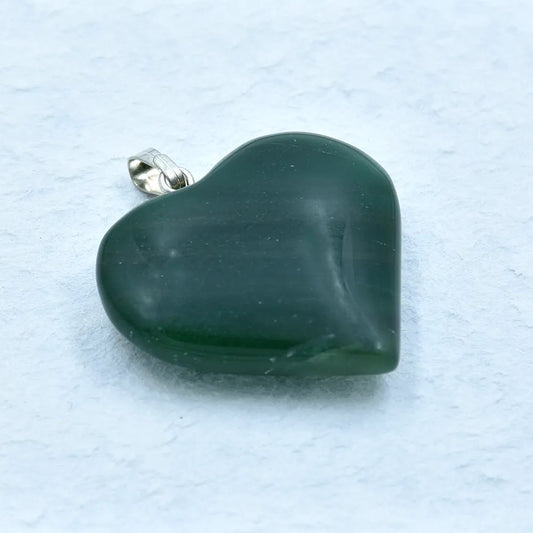 Green Jade Heart Pendent