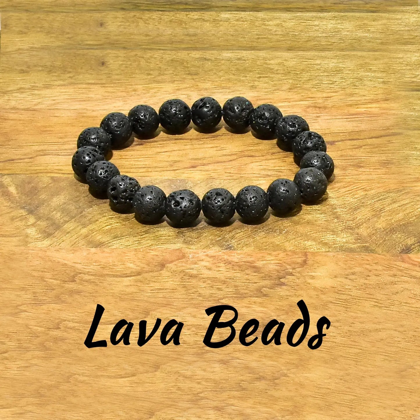 Lava Beads Unisex Natural Crystal Stone Bracelet