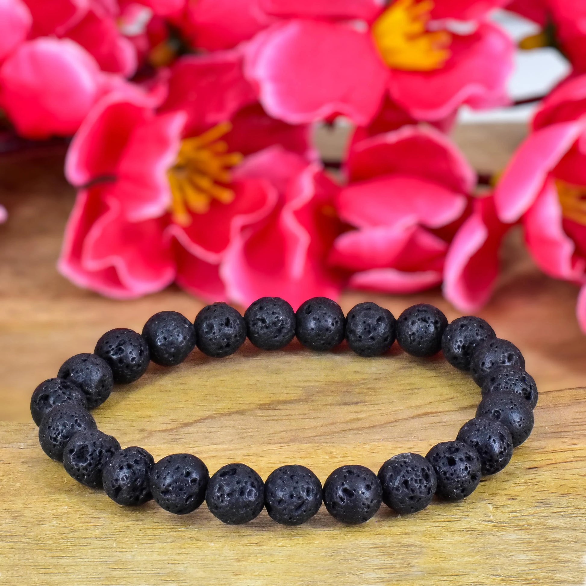 Lava Beads Unisex Natural Crystal Stone Bracelet