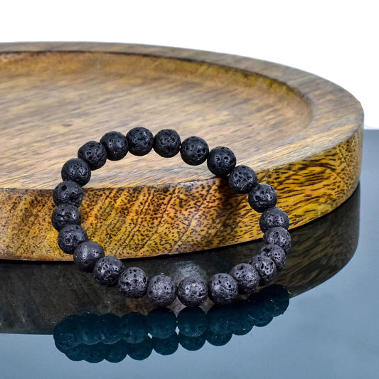 Lava Beads Unisex Natural Crystal Stone Bracelet