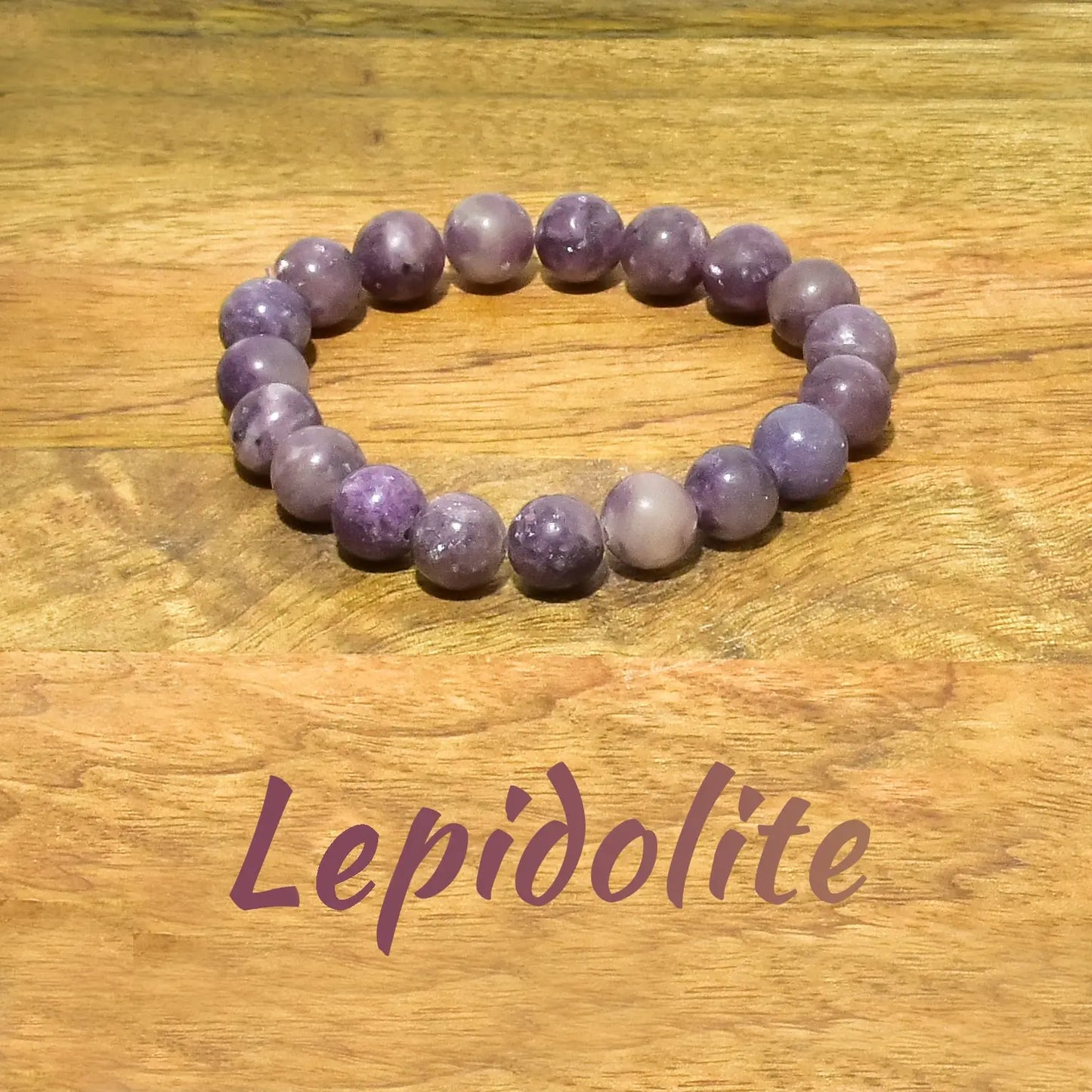 Lepidolite Unisex Natural Crystal Stone Bracelet