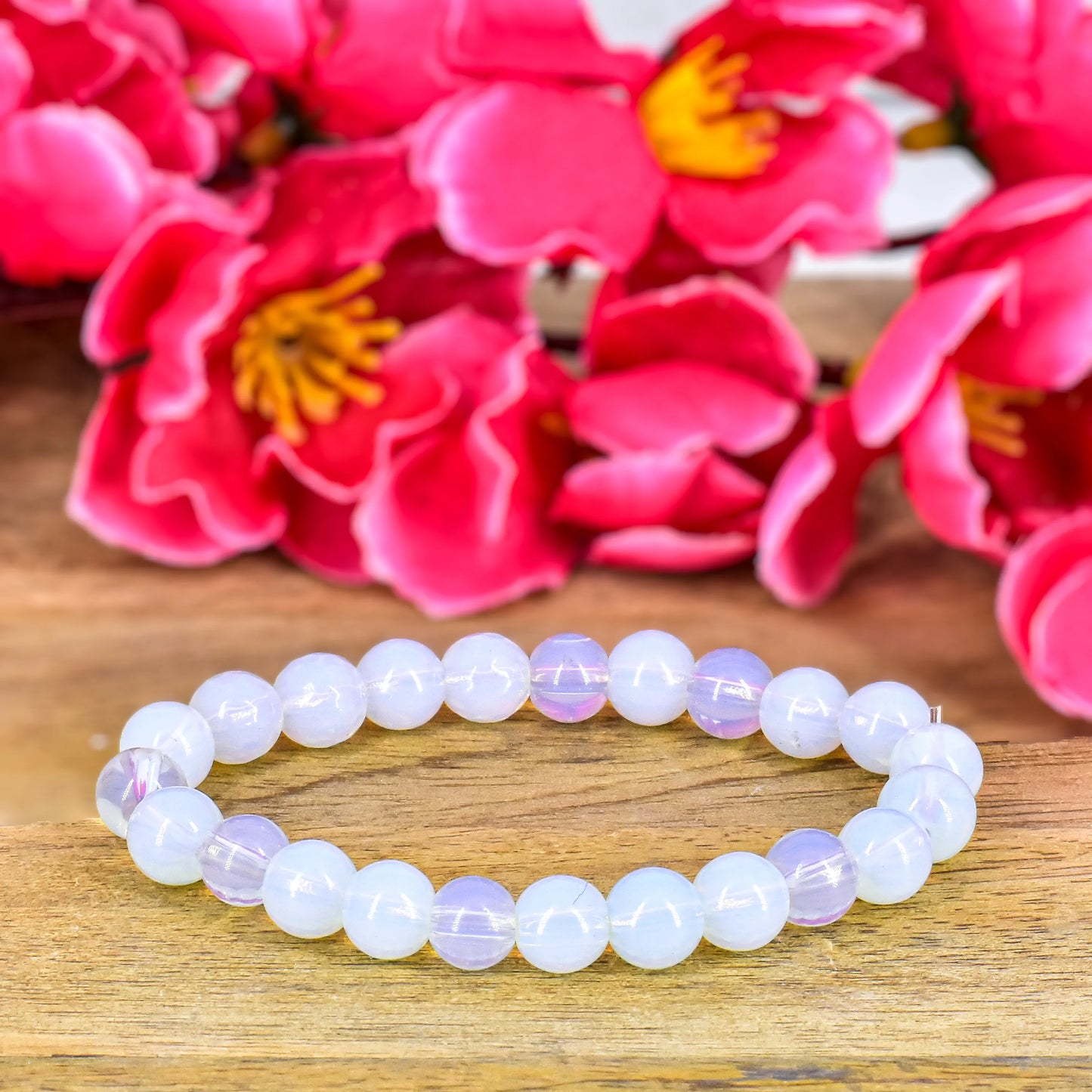 Opalite Natural Crystal Stone Bracelet for Reiki Healing and Emotional Balance