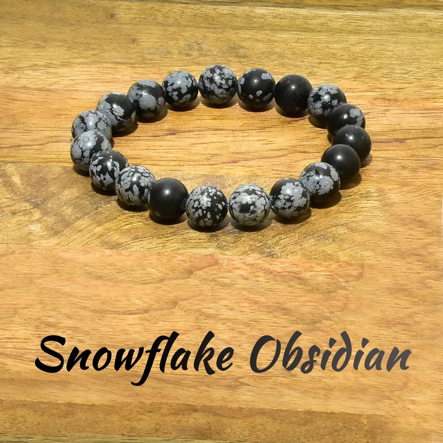 Snowflake Obsidian Natural Crystal Stone Bracelet