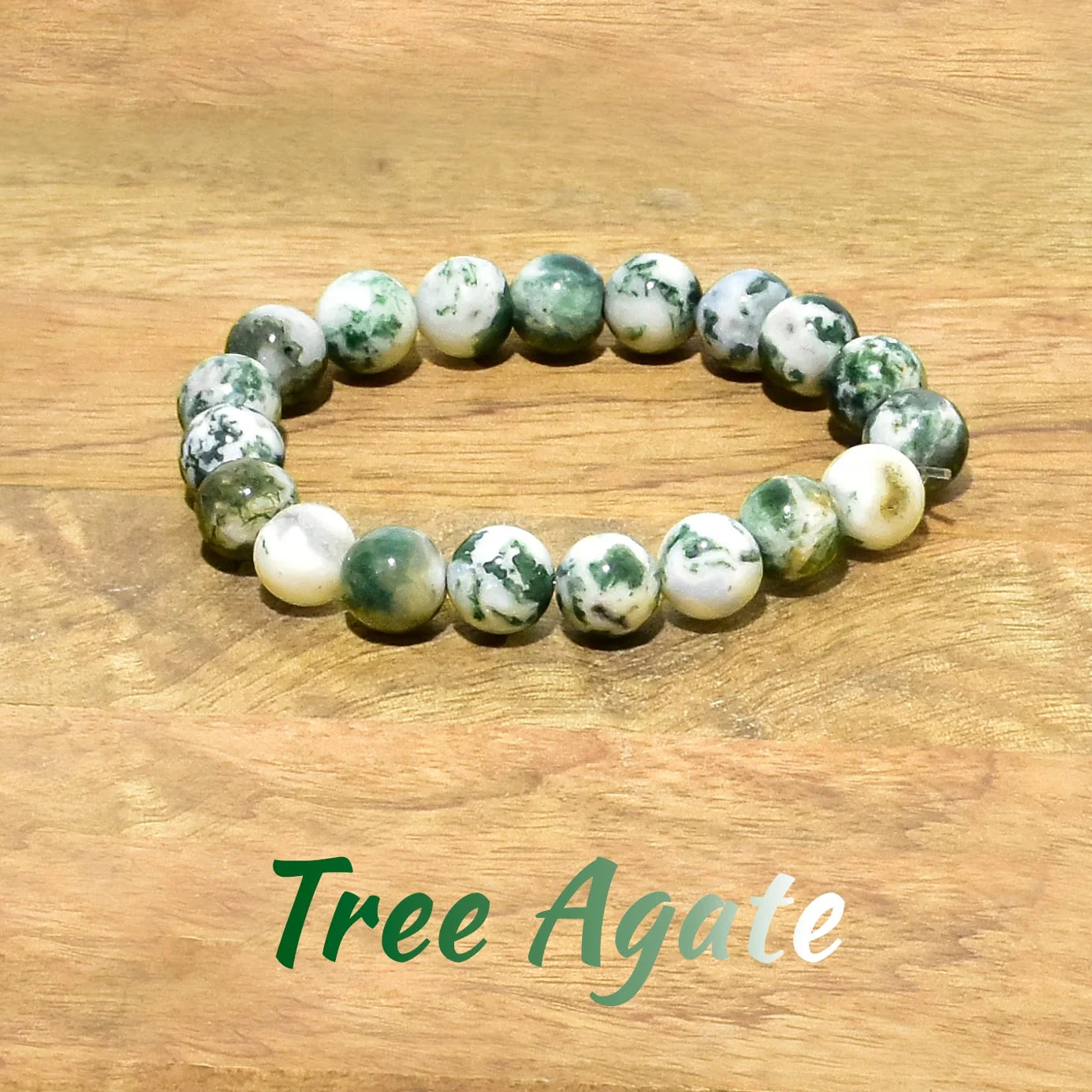 Tree Agate Green Natural Crystal Stone Bracelet