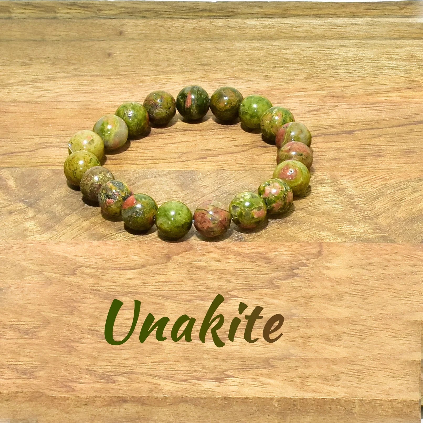 Unakite Natural Crystal Stone Bracelet