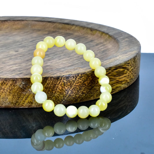 Yellow Calcite Crystal Stone Bracelet for Mental Clarity