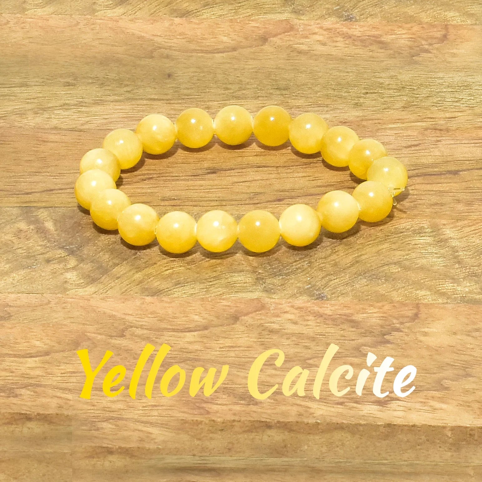 Yellow Calcite Natural Crystal Stone Bracelet