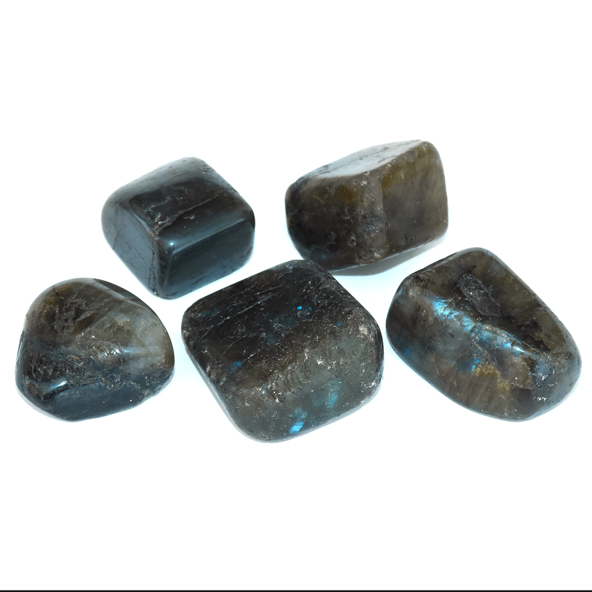 Labradorite Tumbled Regular Asymmetrical Crystal Tumble (5 pcs)