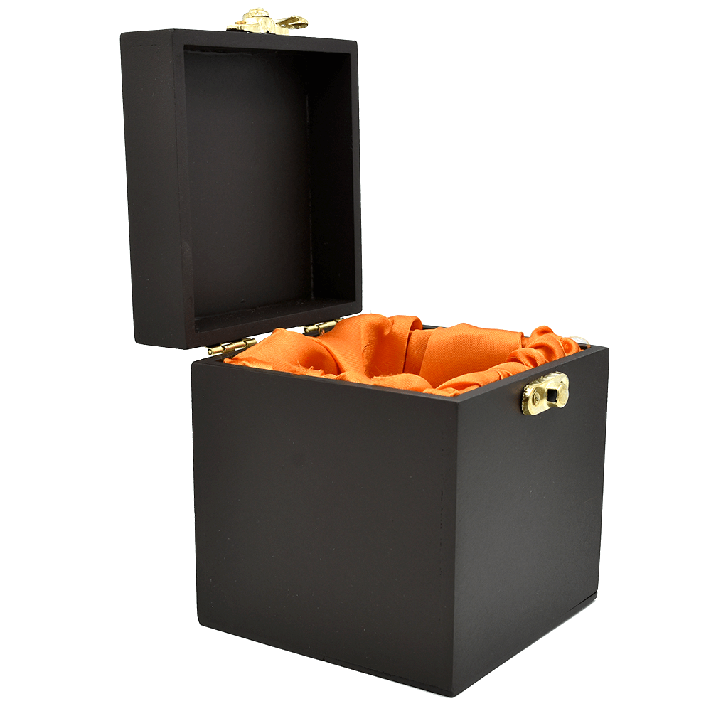Energized Designer Tiger Eye Ball Black Obsidian Pyramid with gift box Decorative Showpiece - 11 cm  (Crystal, Beige)